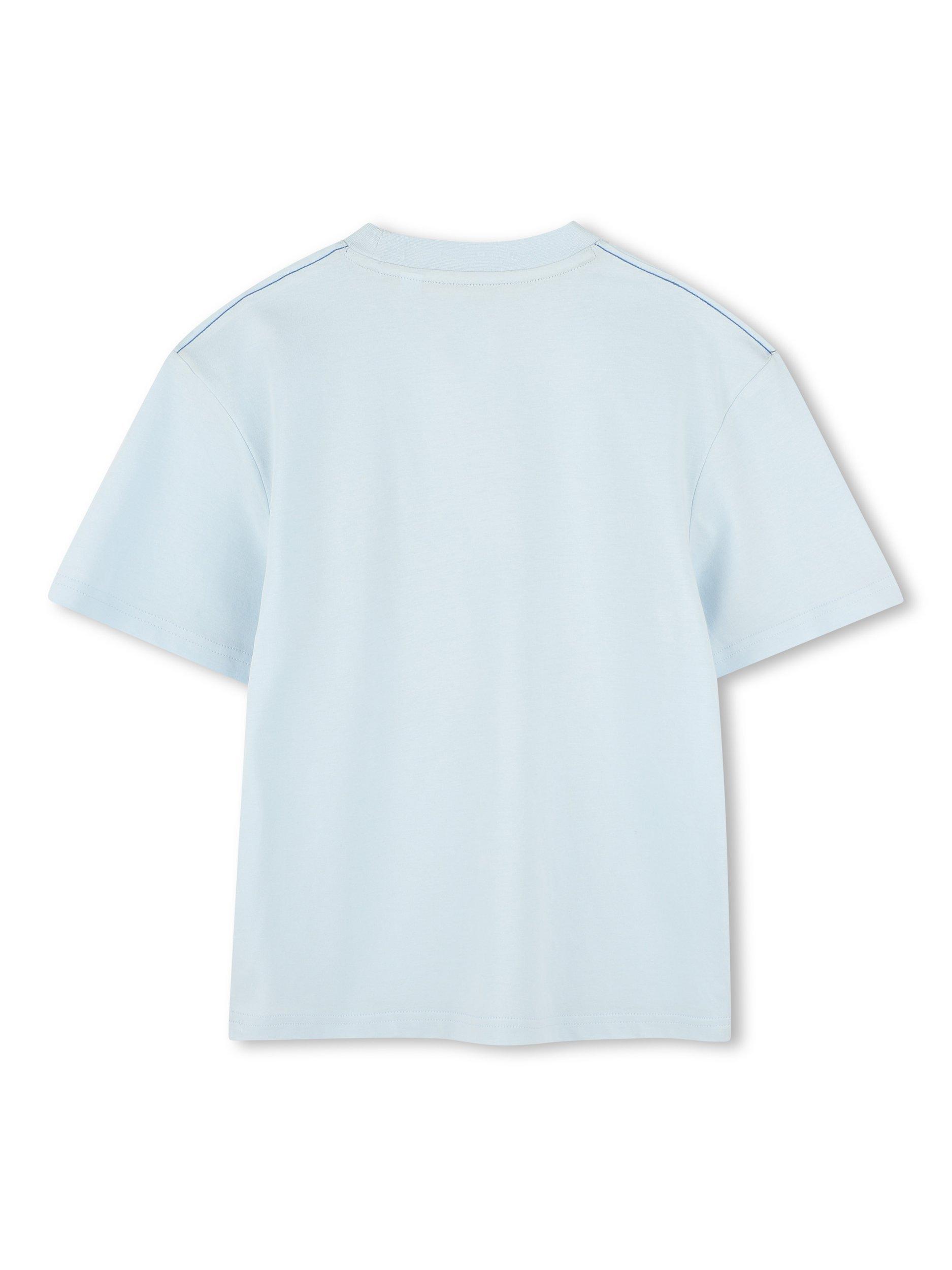 Product image 2 of 2, which shows Timberland Kids' Logo Loose Fit T-Shirt, Pale Blue, 6 years