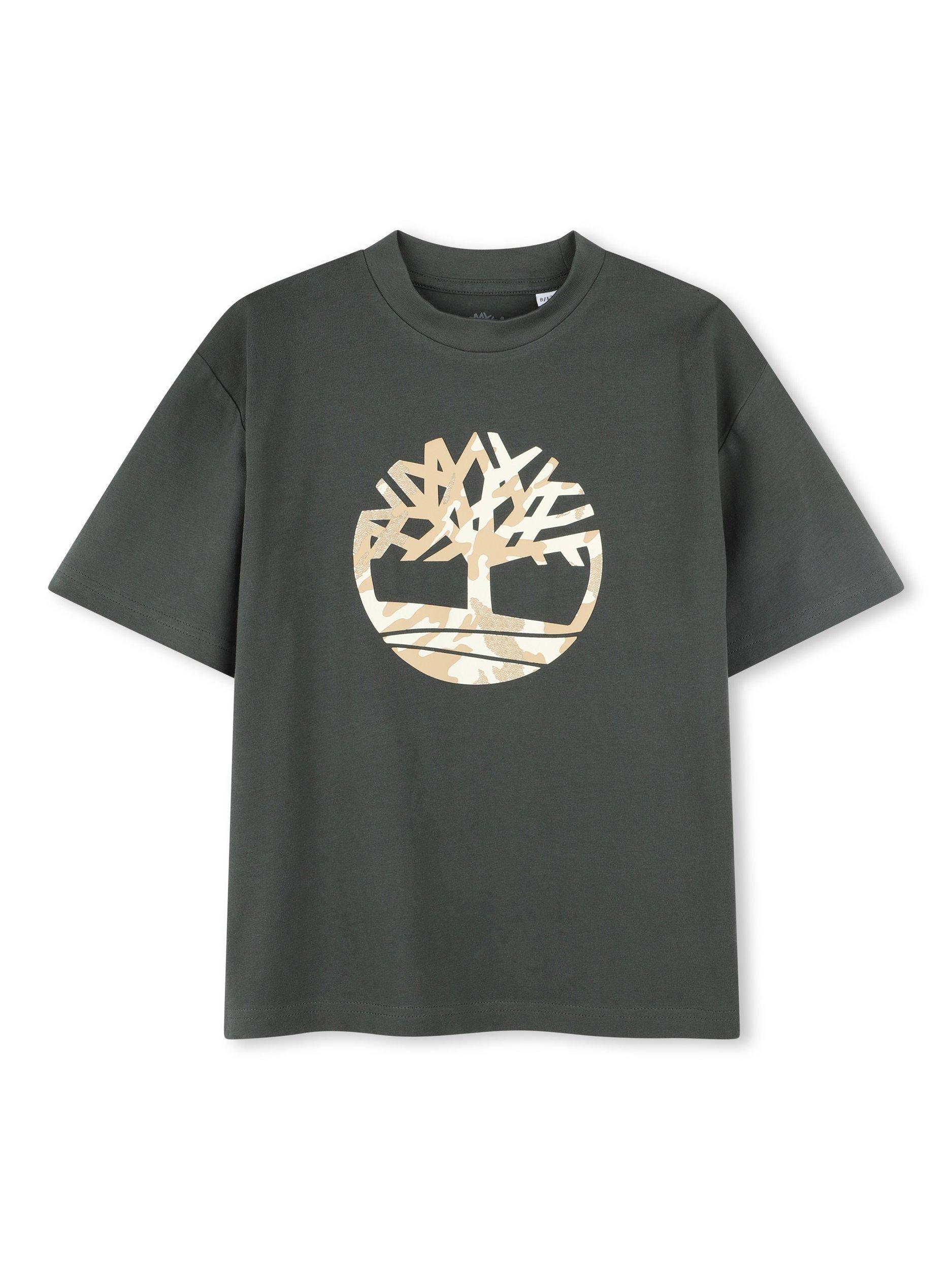 Product image 1 of 2, which shows Timberland Kids' Logo T-Shirt, Green, 4 years