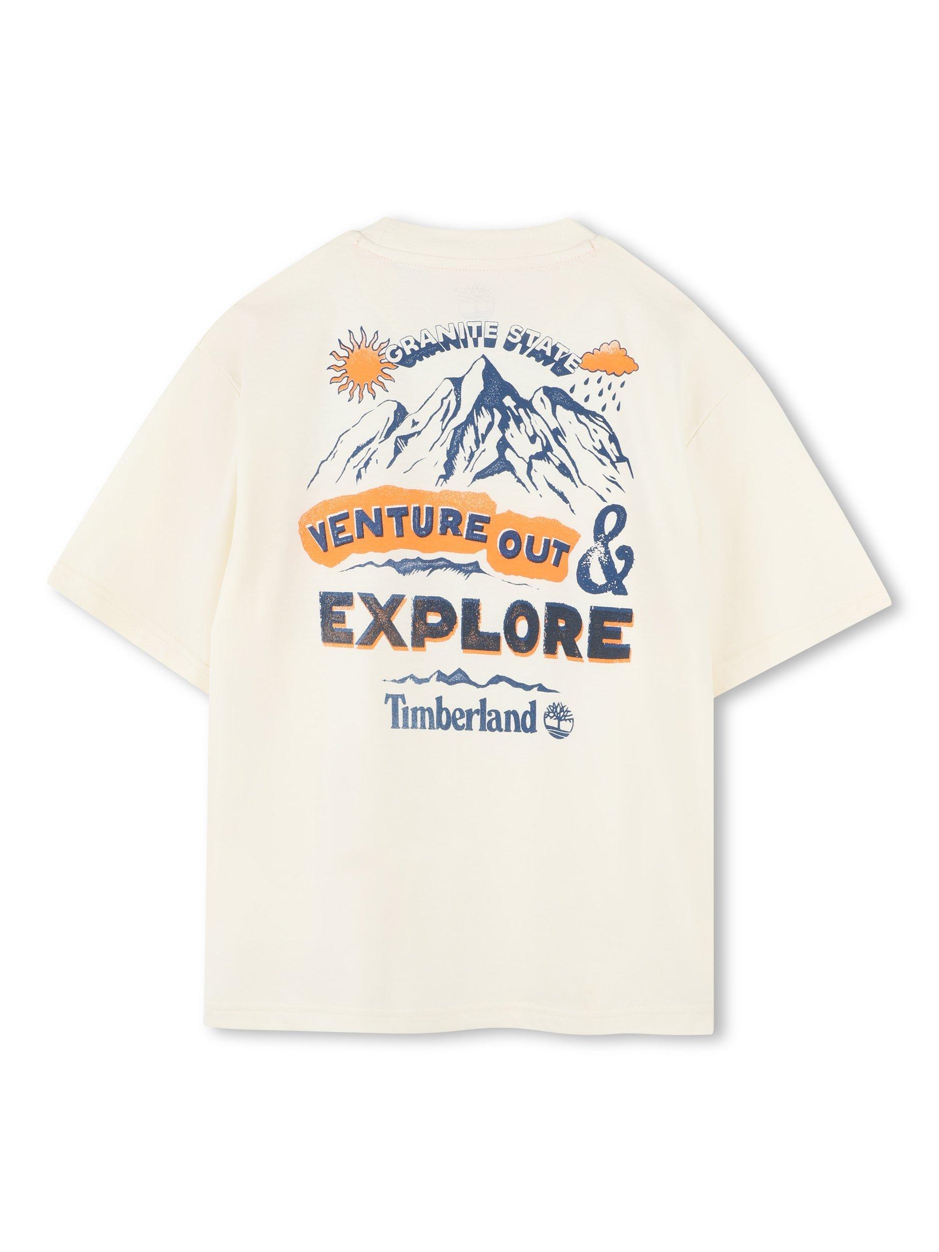 Product image 2 of 2, which shows Timberland Kids' Logo T-Shirt, Cream, 4 years