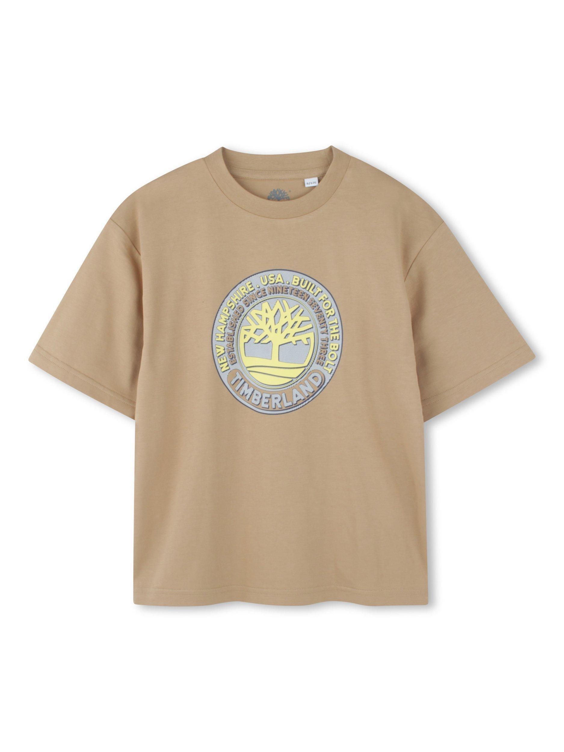 Product image 1 of 2, which shows Timberland Kids' Logo T-Shirt, Dark Stone, 8 years