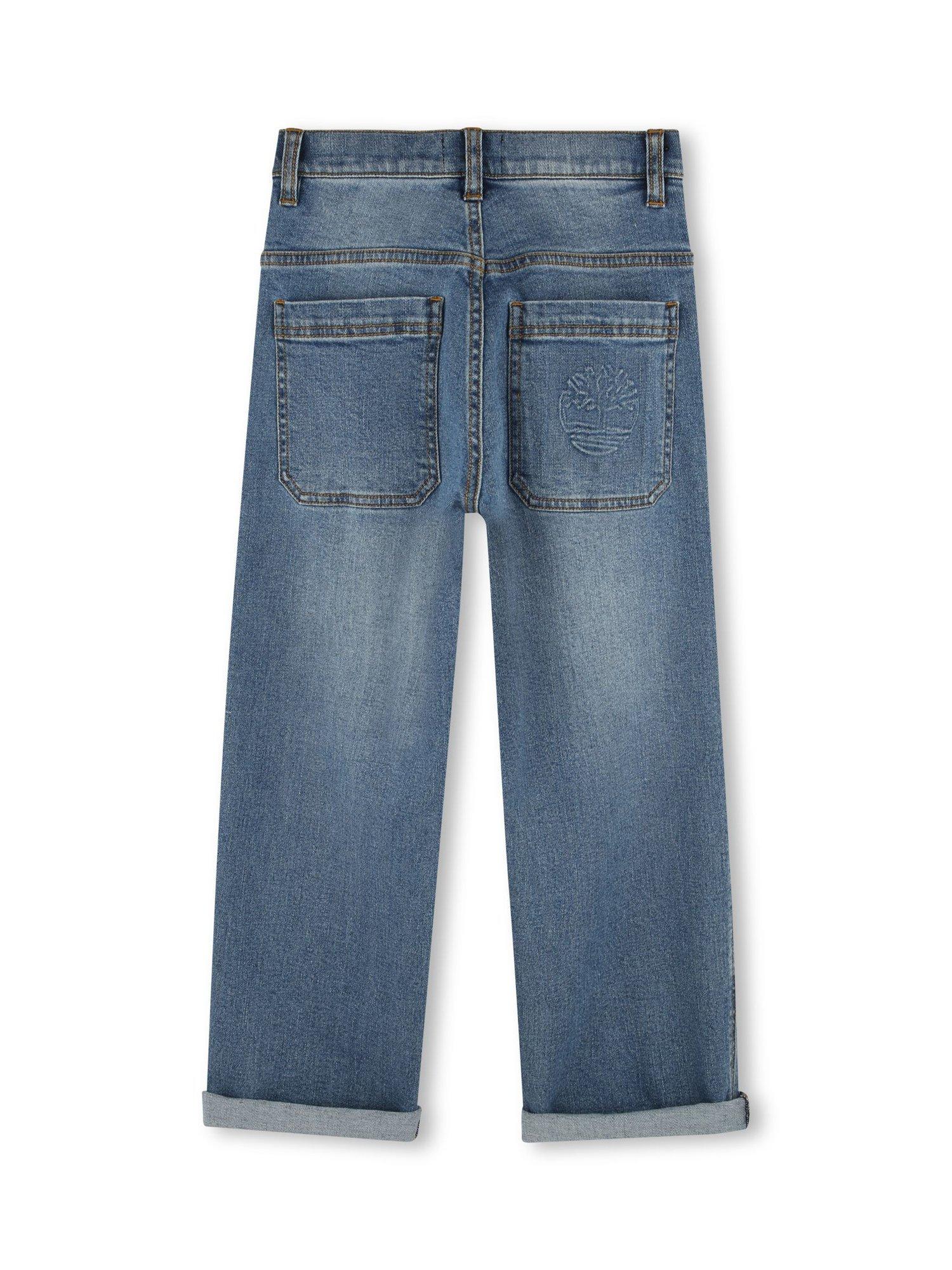 Product image 2 of 2, which shows Timberland Kids' Loose Fit Jeans, Double Stone+bleach, 4 years
