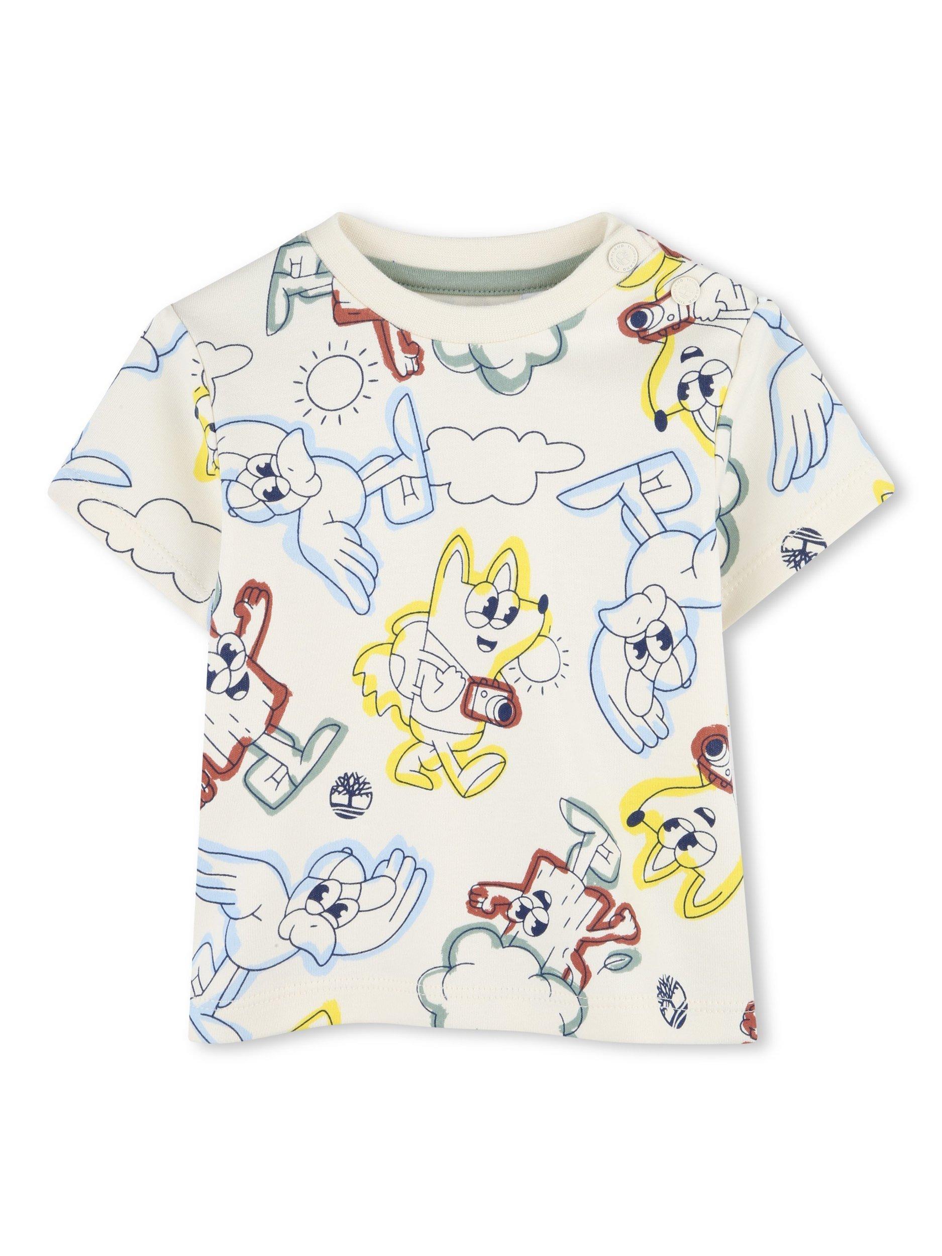 Product image 1 of 2, which shows Timberland Baby Printed T-Shirt, Cream, 3 months