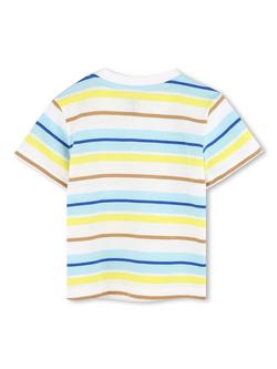 Timberland Baby Stripe Cotton T-Shirt, White - view 2, White