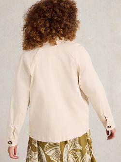 White Stuff Eden Organic Cotton Rich Denim Jacket, Light Natural - view 2, Light Natural