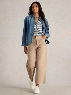 White Stuff Eden Organic Cotton Rich Denim Jacket, Mid Blue, Mid Blue