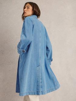 White Stuff Oakleigh Organic Cotton Rich Denim Jacket - view 2, Mid Blue