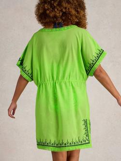 White Stuff Bella Organic Cotton Rich Beach Dress, Green - view 2, Green