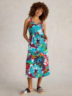 White Stuff Heidi Jersey Dress, Navy/Multi, Navy/Multi