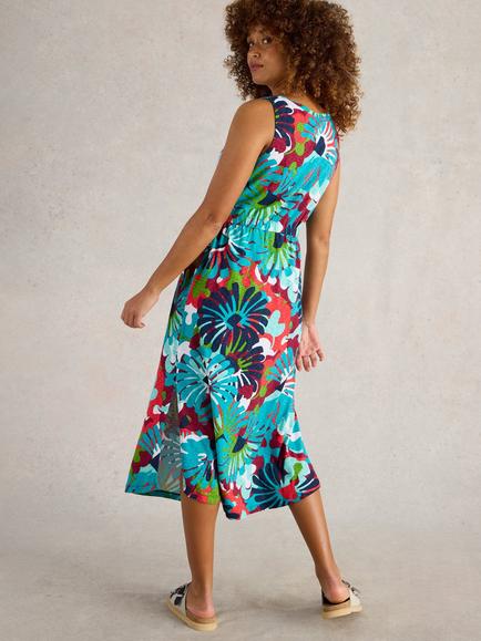 White Stuff Heidi Jersey Dress, Navy/Multi - view 2, Navy/Multi