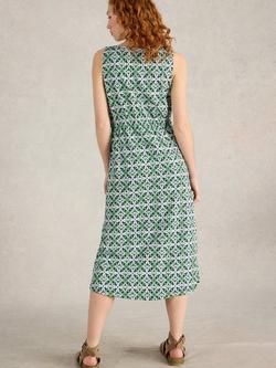 White Stuff Heidi Geometric Jersey Dress, Multi - view 2, Multi