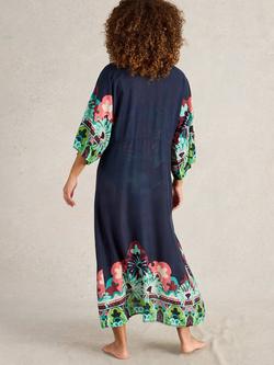 White Stuff Cleo Kimono Dress, Navy/Multi - view 2, Navy/Multi