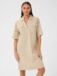 KAFFE Naya Stripe Dress, Chinchilla/White