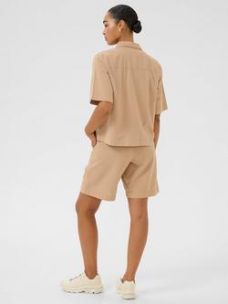 KAFFE KAnaya Liah Cotton Utility Shirt - view 2, Classic Sand