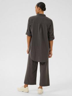 KAFFE Naya Oversized Fit Cotton Shirt - view 2, Mid Grey
