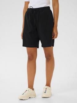 KAFFE KAnaya Liah Cotton Shorts, Black Deep