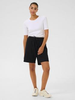 KAFFE KAnaya Liah Cotton Shorts - view 2, Black Deep