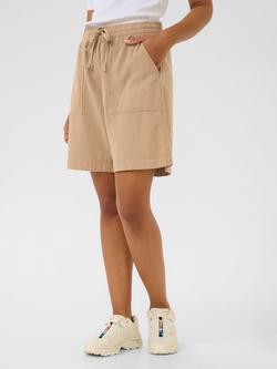 KAFFE KAnaya Liah Cotton Shorts, Classic Sand