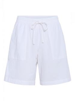 KAFFE KAnaya Liah Cotton Shorts, Chalk