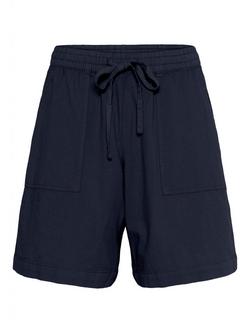 KAFFE KAnaya Liah Cotton Shorts, Midnight Marine