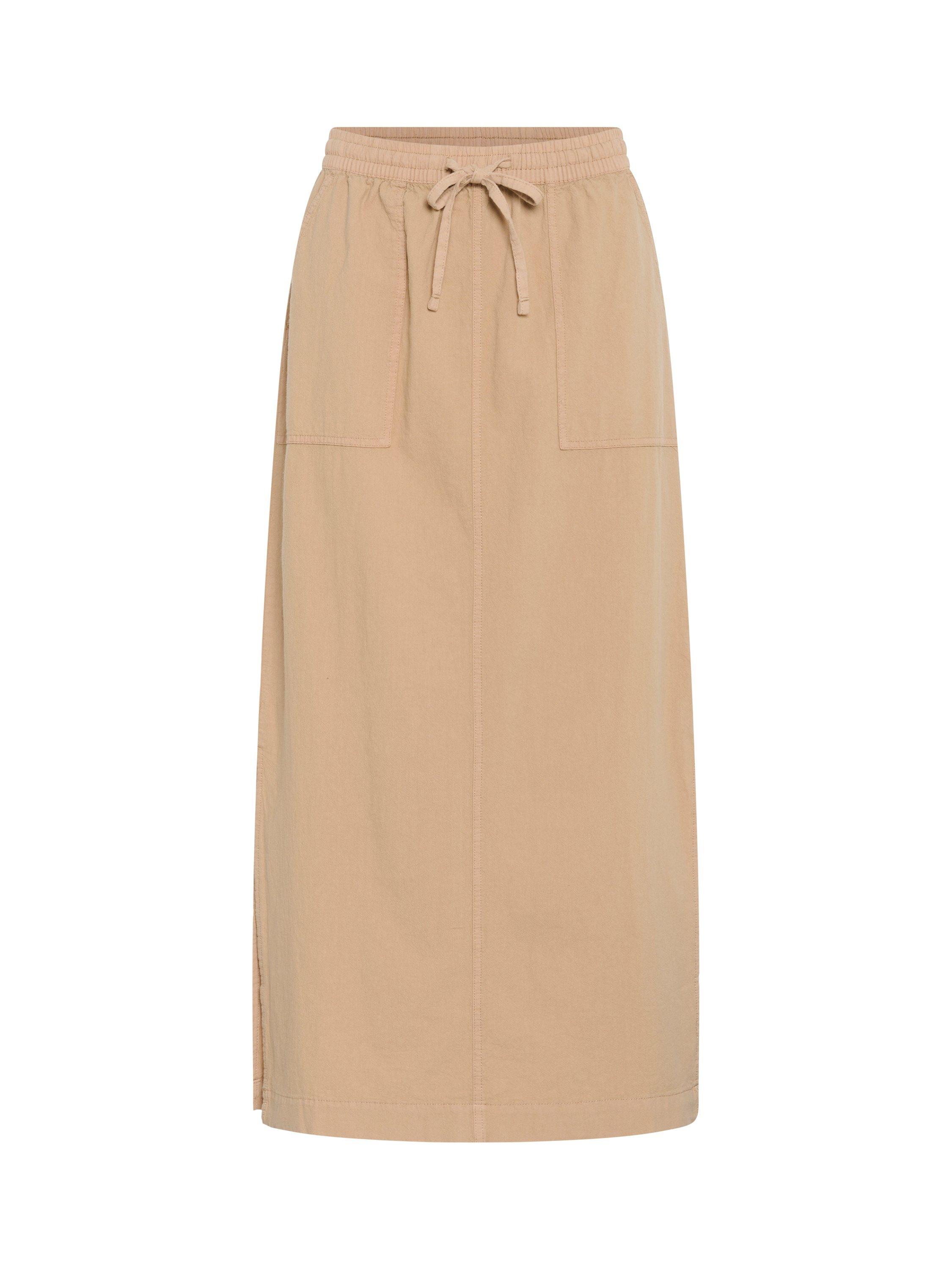 Product image 1 of 2, which shows KAFFE KAnaya Liah Cotton Maxi Skirt, Classic Sand, 8