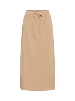 KAFFE KAnaya Liah Cotton Maxi Skirt, Classic Sand