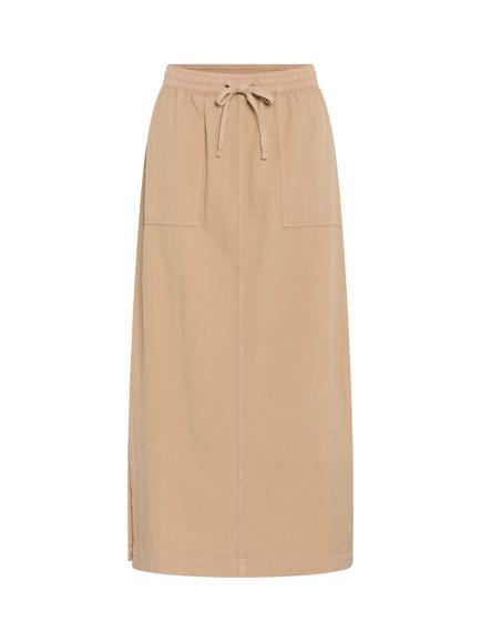 KAFFE KAnaya Liah Cotton Maxi Skirt, Classic Sand