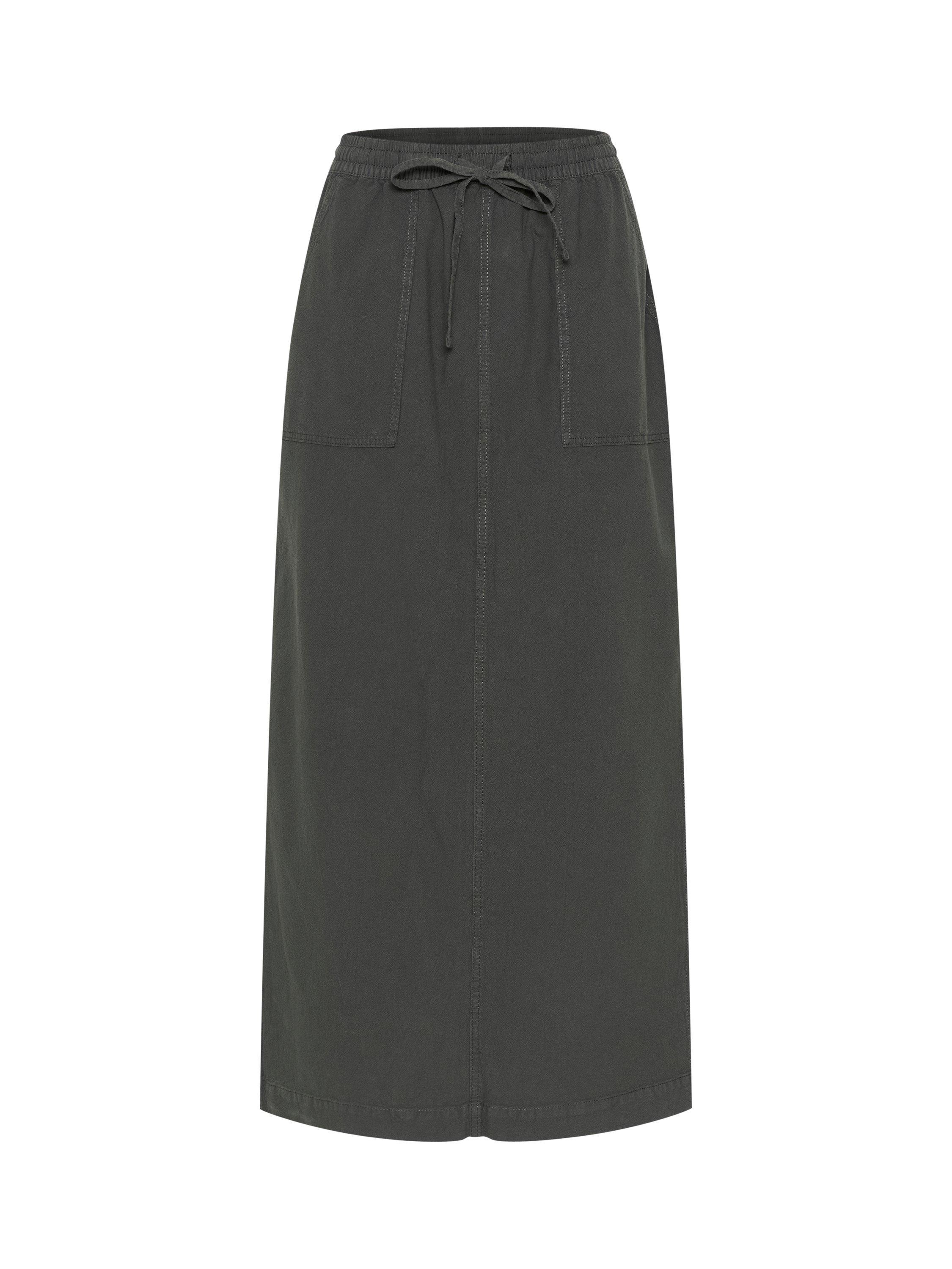 Product image 3 of 4, which shows KAFFE KAnaya Liah Cotton Maxi Skirt, Black Oyster, 8