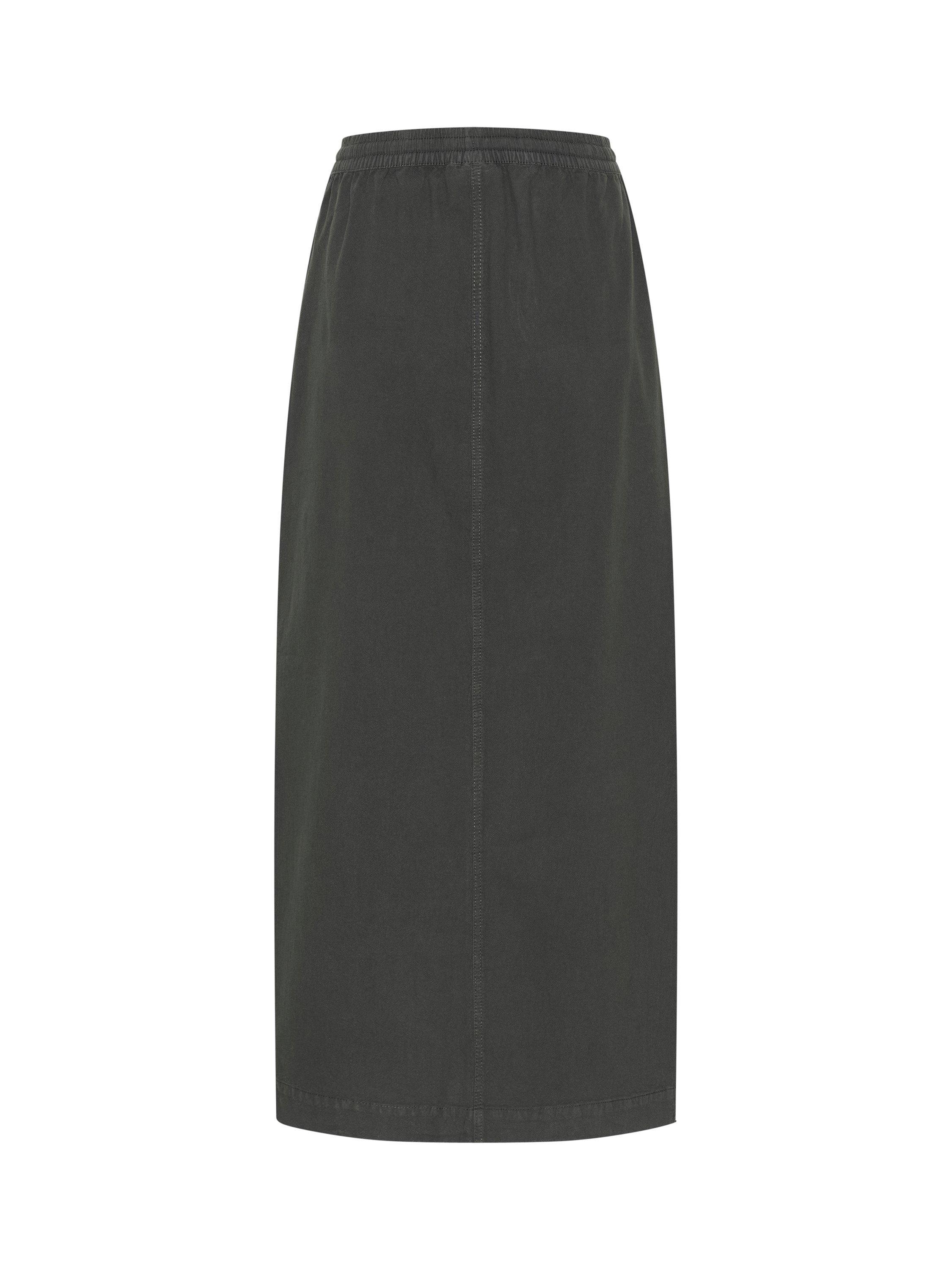 Product image 4 of 4, which shows KAFFE KAnaya Liah Cotton Maxi Skirt, Black Oyster, 8
