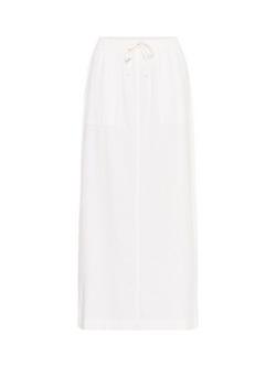 KAFFE KAnaya Liah Cotton Maxi Skirt, Chalk