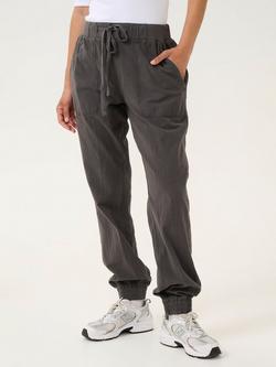 KAFFE Naya Elasticated Drawstring Waist Joggers, Mid Grey, Mid Grey