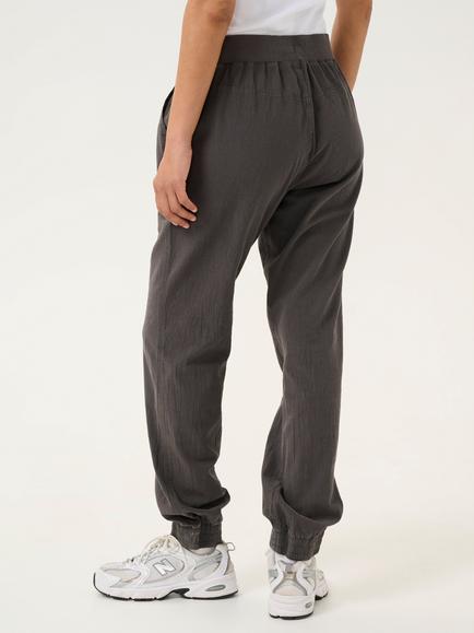 KAFFE Naya Elasticated Drawstring Waist Joggers, Mid Grey - view 2, Mid Grey