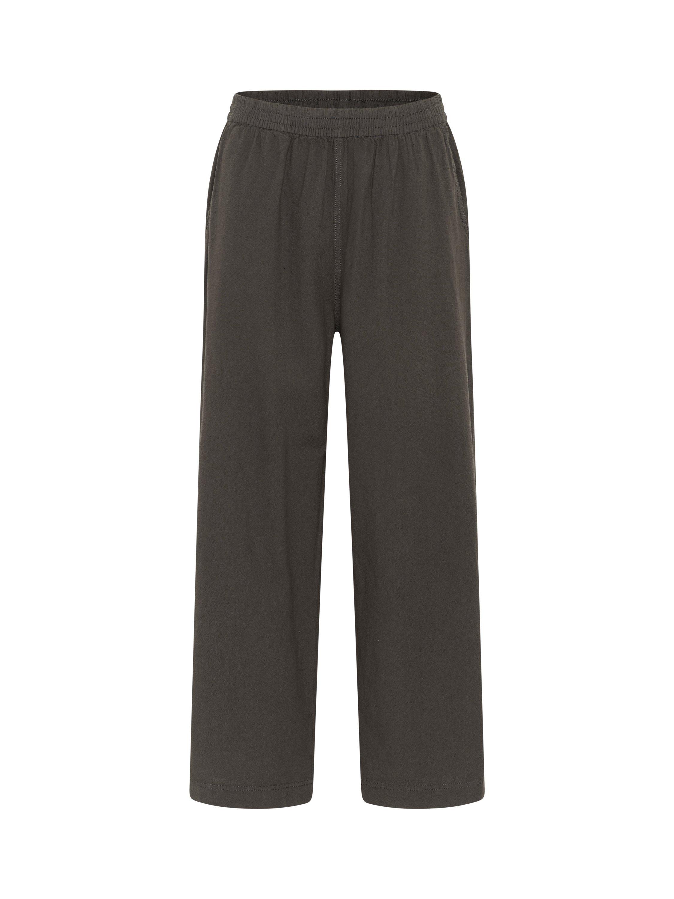 Product image 4 of 5, which shows KAFFE Naya Wide Leg Cropped Trousers, Black Oyster, 8