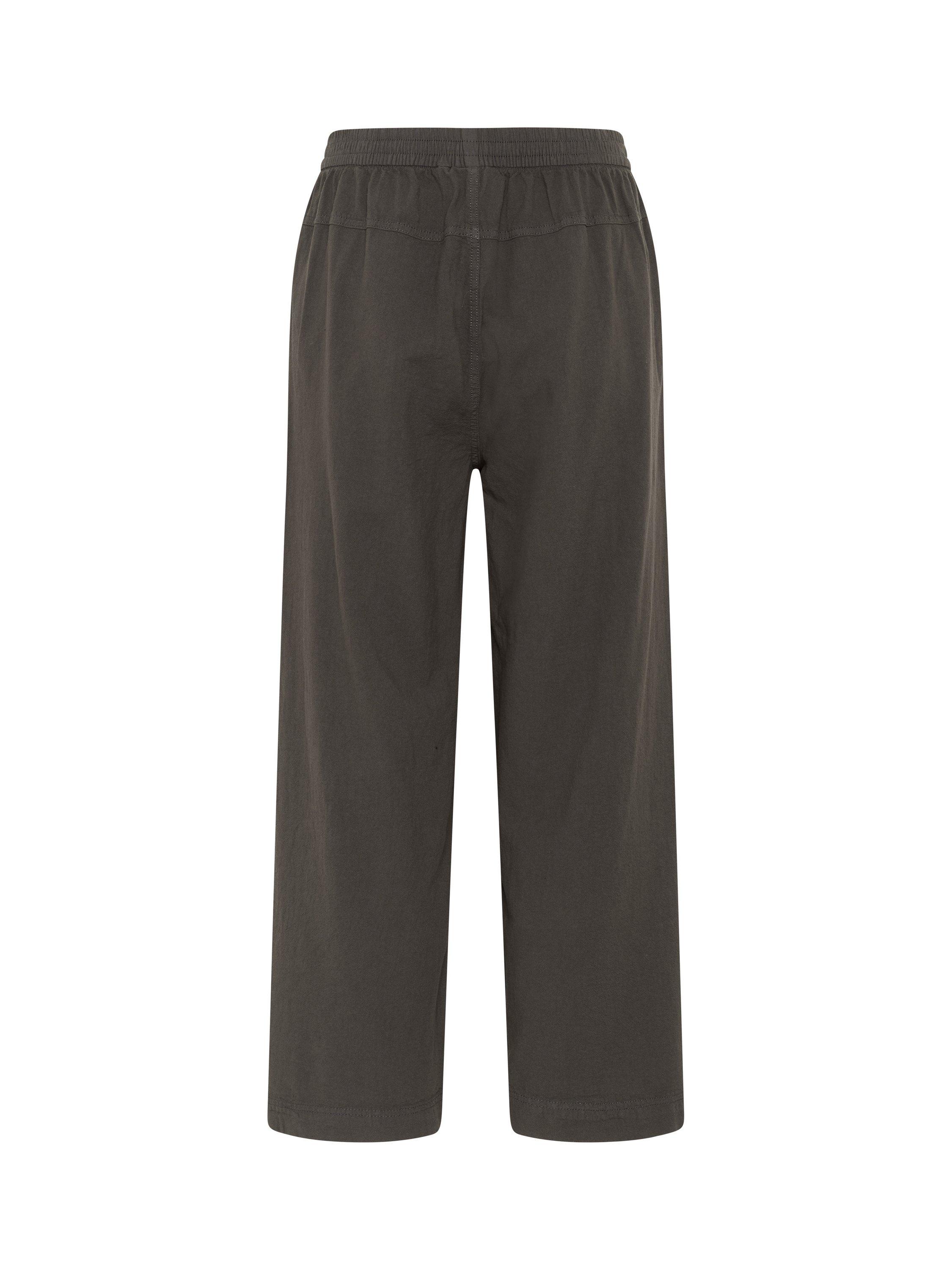 Product image 5 of 5, which shows KAFFE Naya Wide Leg Cropped Trousers, Black Oyster, 8