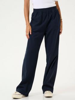 KAFFE Naya Wide Leg Trousers, Mid Blue, Mid Blue