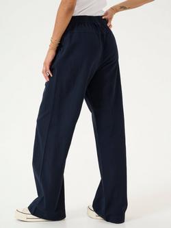 KAFFE Naya Wide Leg Trousers, Mid Blue - view 2, Mid Blue