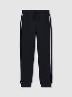 Reiss Kids' Epping Jogging Bottoms, Navy, Navy/Off White