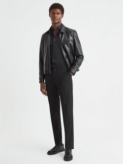 Reiss Found Slim Fit Chinos, Black - view 2, Black