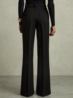Reiss Petite Priya Flared Trousers - view 2, Black