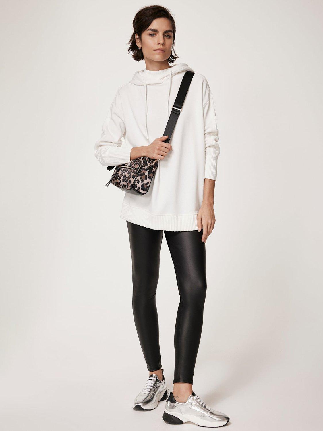 Product image 1 of 6, which shows Mint Velvet Faux Leather Leggings, Black, XS Reg