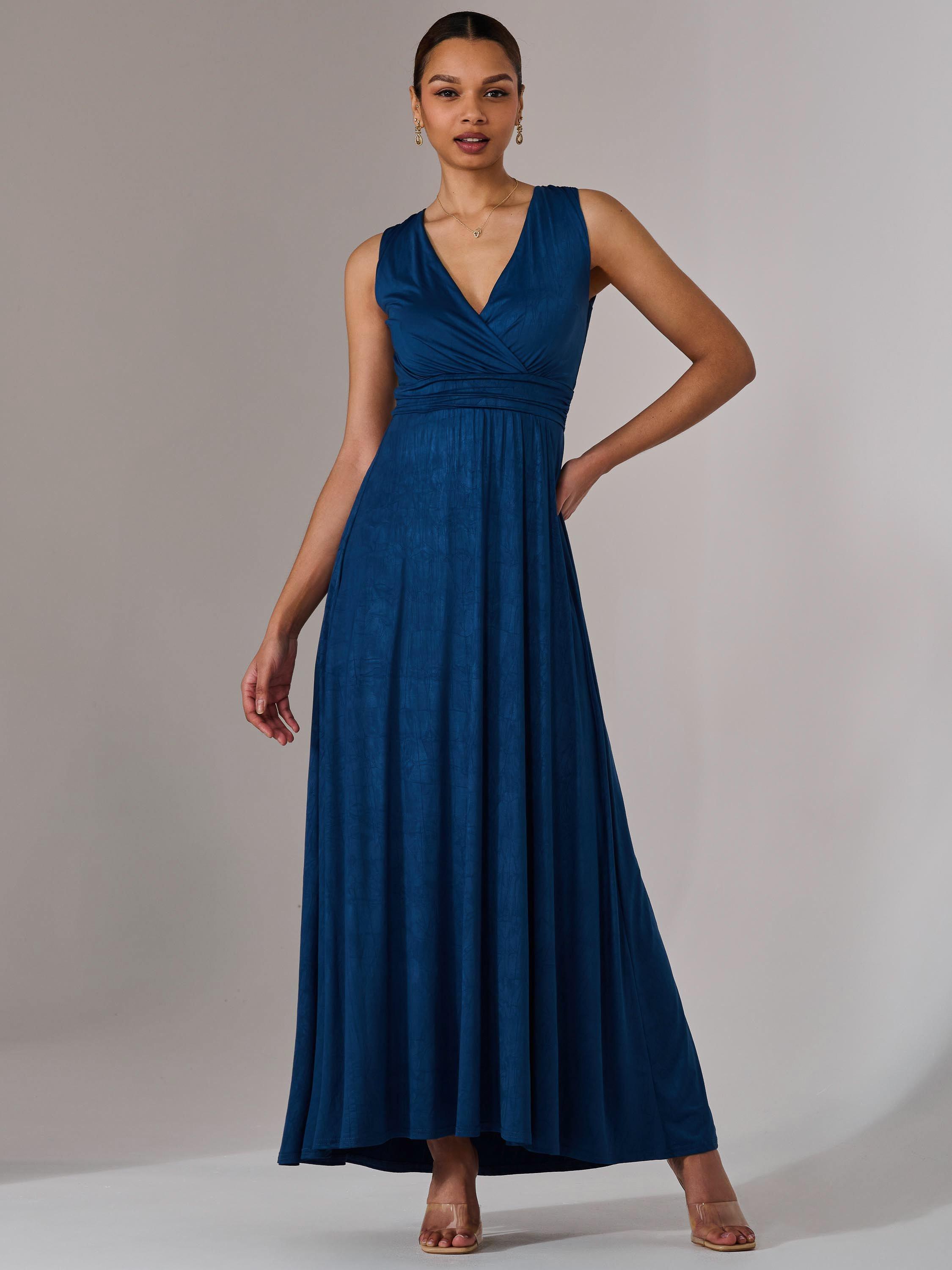Jolie Moi Wrap Maxi Dress, Navy