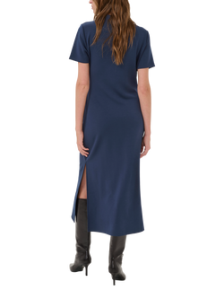 MY ESSENTIAL WARDROBE Helle Drape Midi Dress, Dark Sapphire Blue - view 2, Dark Sapphire Blue