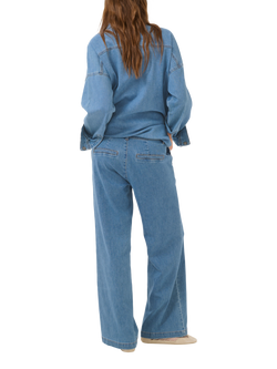 MY ESSENTIAL WARDROBE The Lara Flared Jeans, Medium Blue Wash - view 2, Medium Blue Wash