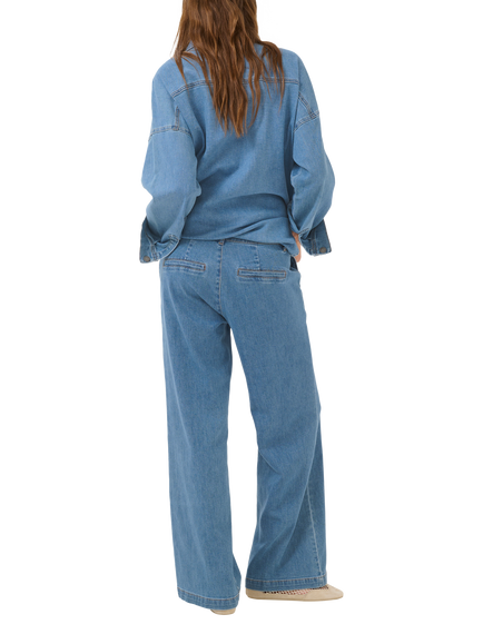 MY ESSENTIAL WARDROBE The Lara Flared Jeans, Medium Blue Wash - view 2, Medium Blue Wash