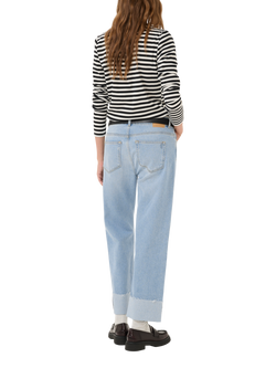 MY ESSENTIAL WARDROBE Dallas Turn Up Jeans - view 2, Light Blue Wash