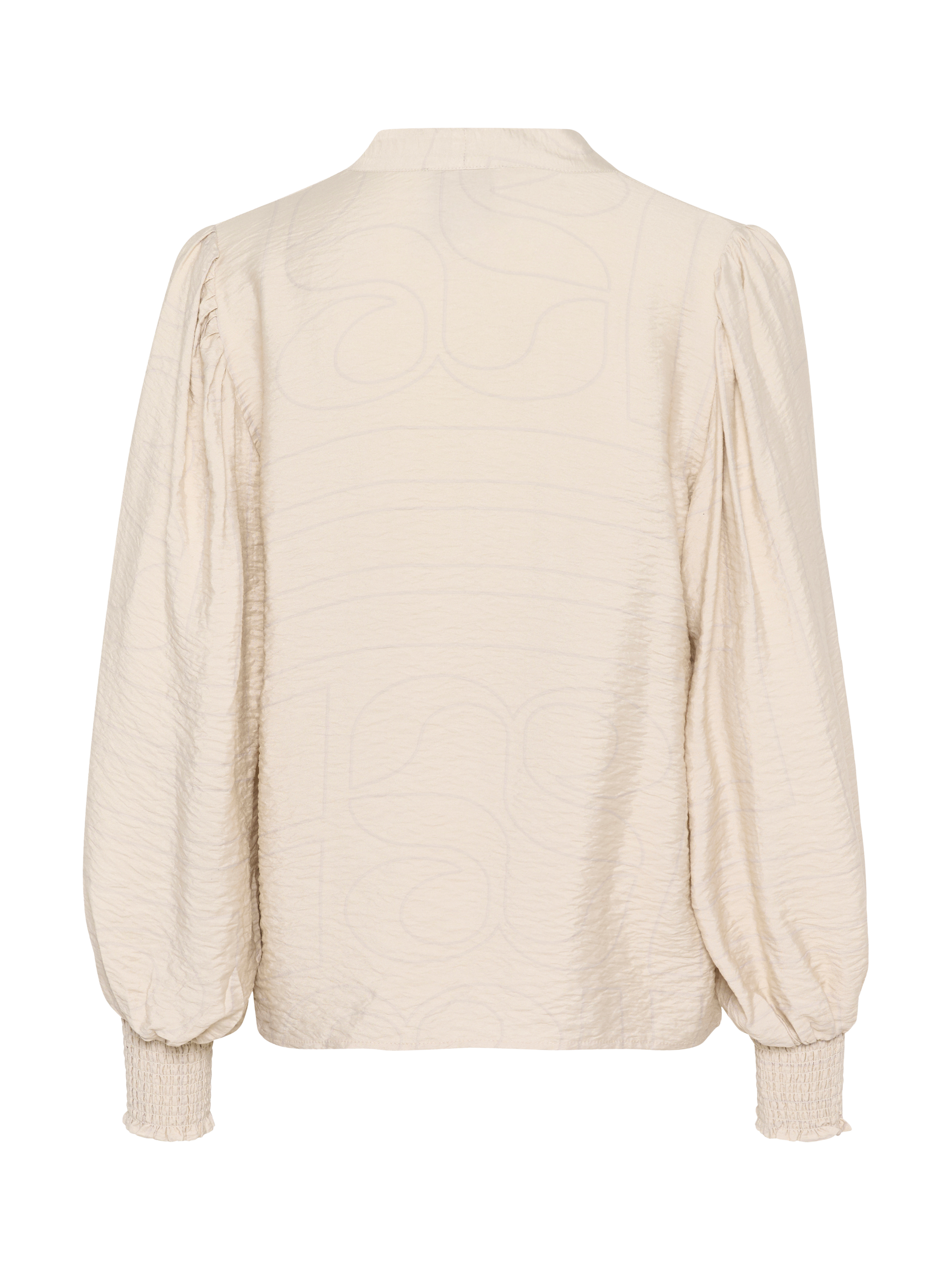 Product image 5 of 5, which shows MY ESSENTIAL WARDROBE Kelly Graphic Print Blouse, Oatmeal, XS