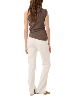 MY ESSENTIAL WARDROBE Sora Off Shoulder Asymmetric Top, Major Brown - view 2, Major Brown