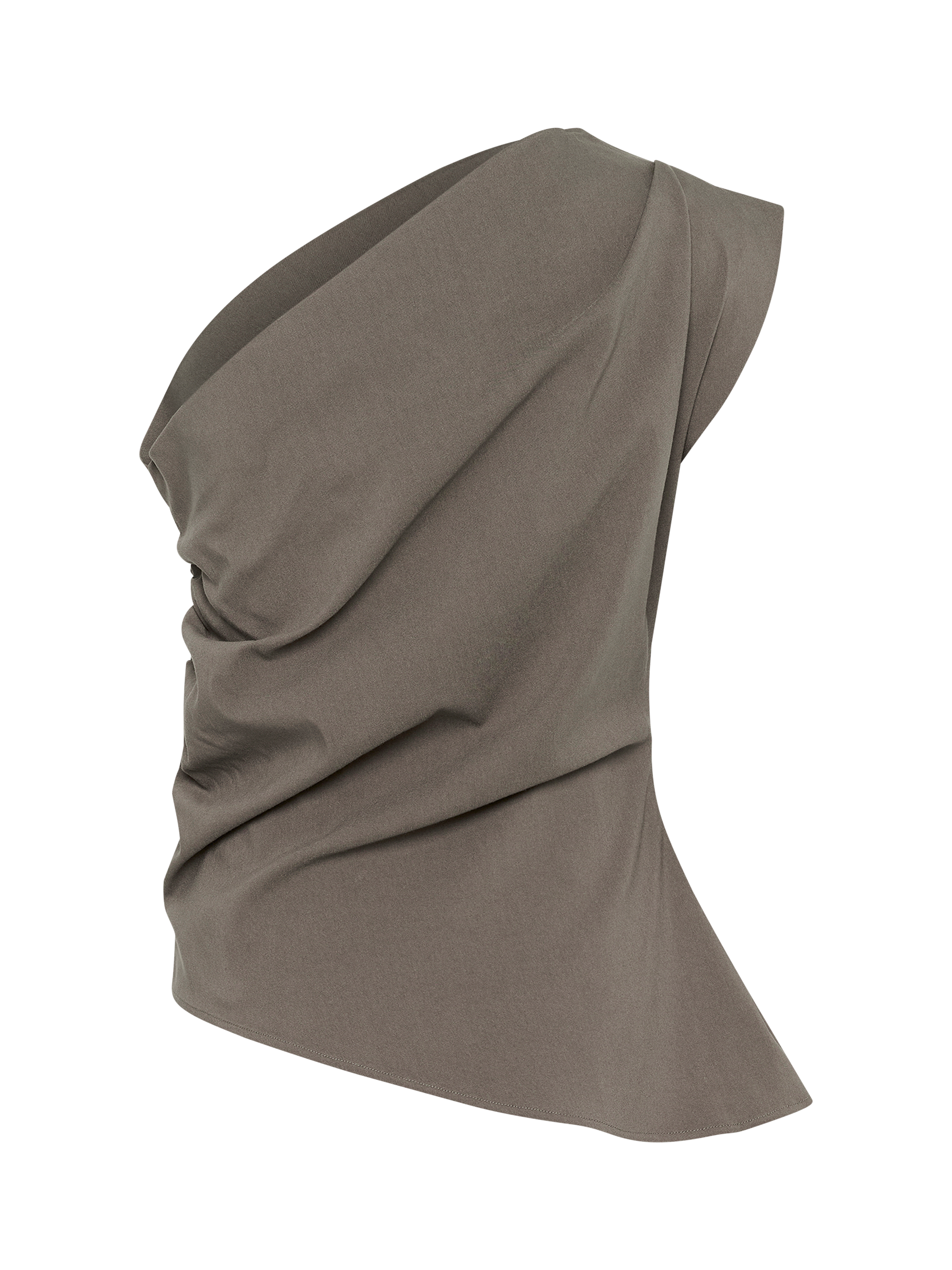 Product image 5 of 5, which shows MY ESSENTIAL WARDROBE Sora Off Shoulder Asymmetric Top, Major Brown, 10