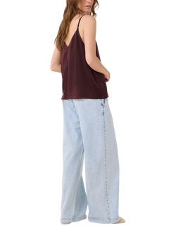 MY ESSENTIAL WARDROBE Estelle Satin Vest Top, Fudge - view 2, Fudge