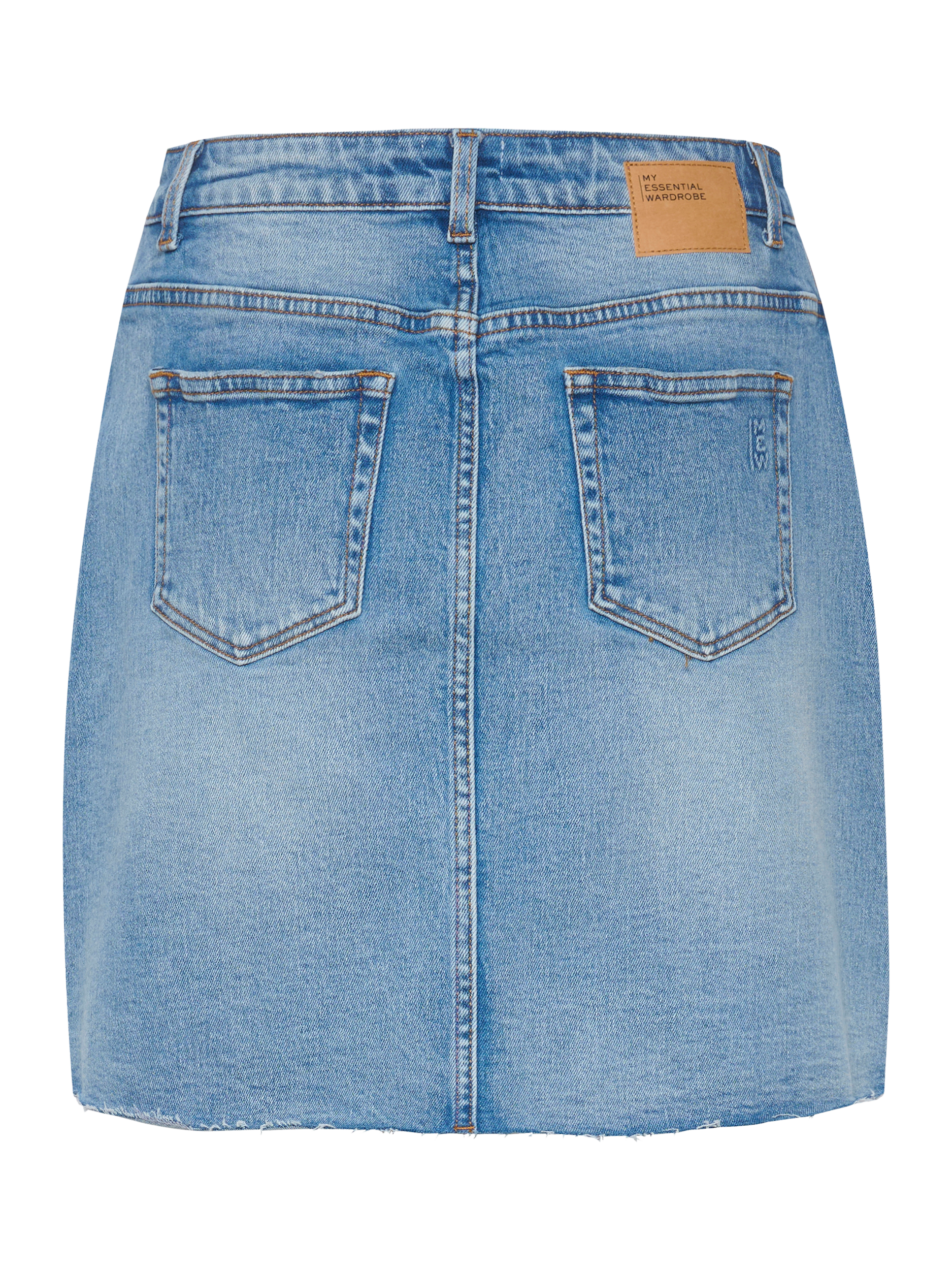 Product image 5 of 5, which shows MY ESSENTIAL WARDROBE Dango Denim Mini Skirt, Light Blue Retro Was, 16