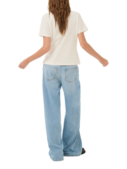 MY ESSENTIAL WARDROBE Helle Drape Front T-Shirt, Snow White - view 2, Snow White